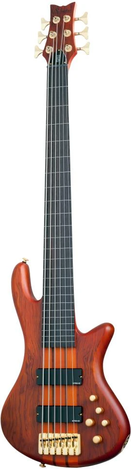 Schecter Stiletto Studio 6 FL Honey Satin Bass Guitar 1 Schecter Stiletto Studio 6 FL Honey Satin Bass Guitar