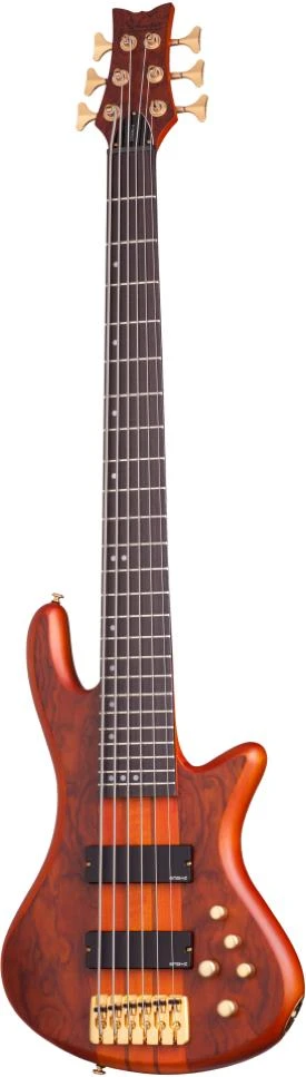 Schecter Stiletto Studio 6 Honey Satin Bass Guitar 1 Schecter Stiletto Studio 6 Honey Satin Bass Guitar