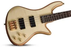 Schecter Stiletto Custom 4 Left Hand Natural Satin Bass Guitar 11 Schecter Stiletto Custom 4 Left Hand Natural Satin Bass Guitar -Guitar Store StilettoCustom 4LH.02