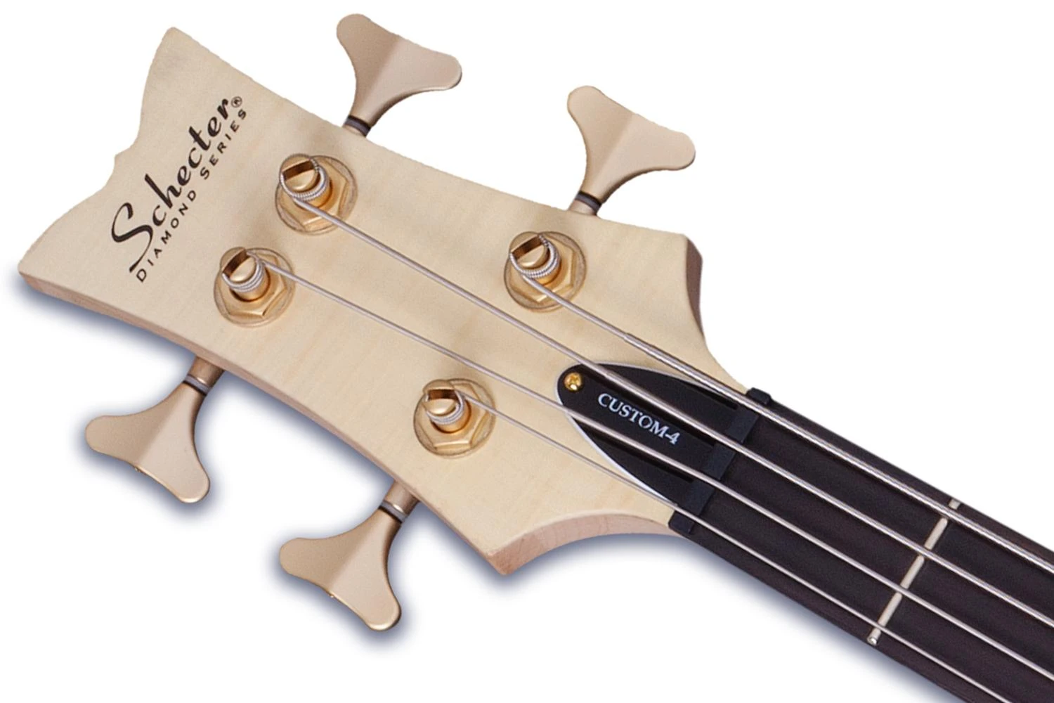 Schecter Stiletto Custom 4 Left Hand Natural Satin Bass Guitar 4 Schecter Stiletto Custom 4 Left Hand Natural Satin Bass Guitar - Image 4