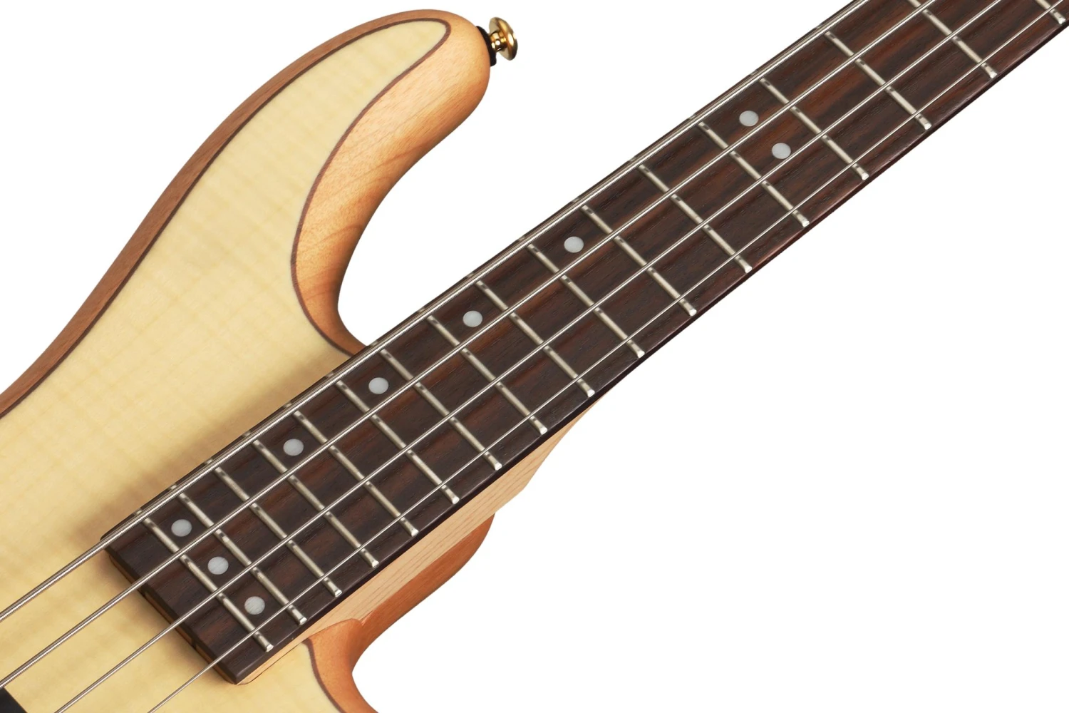 Schecter Stiletto Custom 4 Left Hand Natural Satin Bass Guitar 5 Schecter Stiletto Custom 4 Left Hand Natural Satin Bass Guitar - Image 5