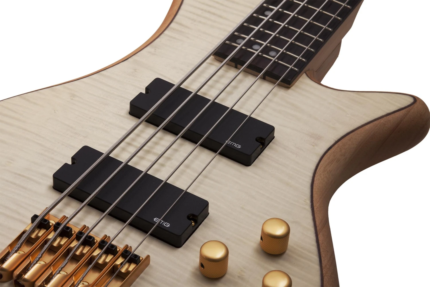 Schecter Stiletto Custom 5 Natural Satin Left Hand Bass Guitar 6 Schecter Stiletto Custom 5 Natural Satin Left Hand Bass Guitar - Image 6