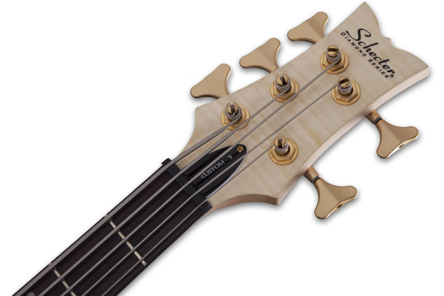 Schecter Stiletto Custom 5 Natural Satin Left Hand Bass Guitar 4 Schecter Stiletto Custom 5 Natural Satin Left Hand Bass Guitar - Image 4