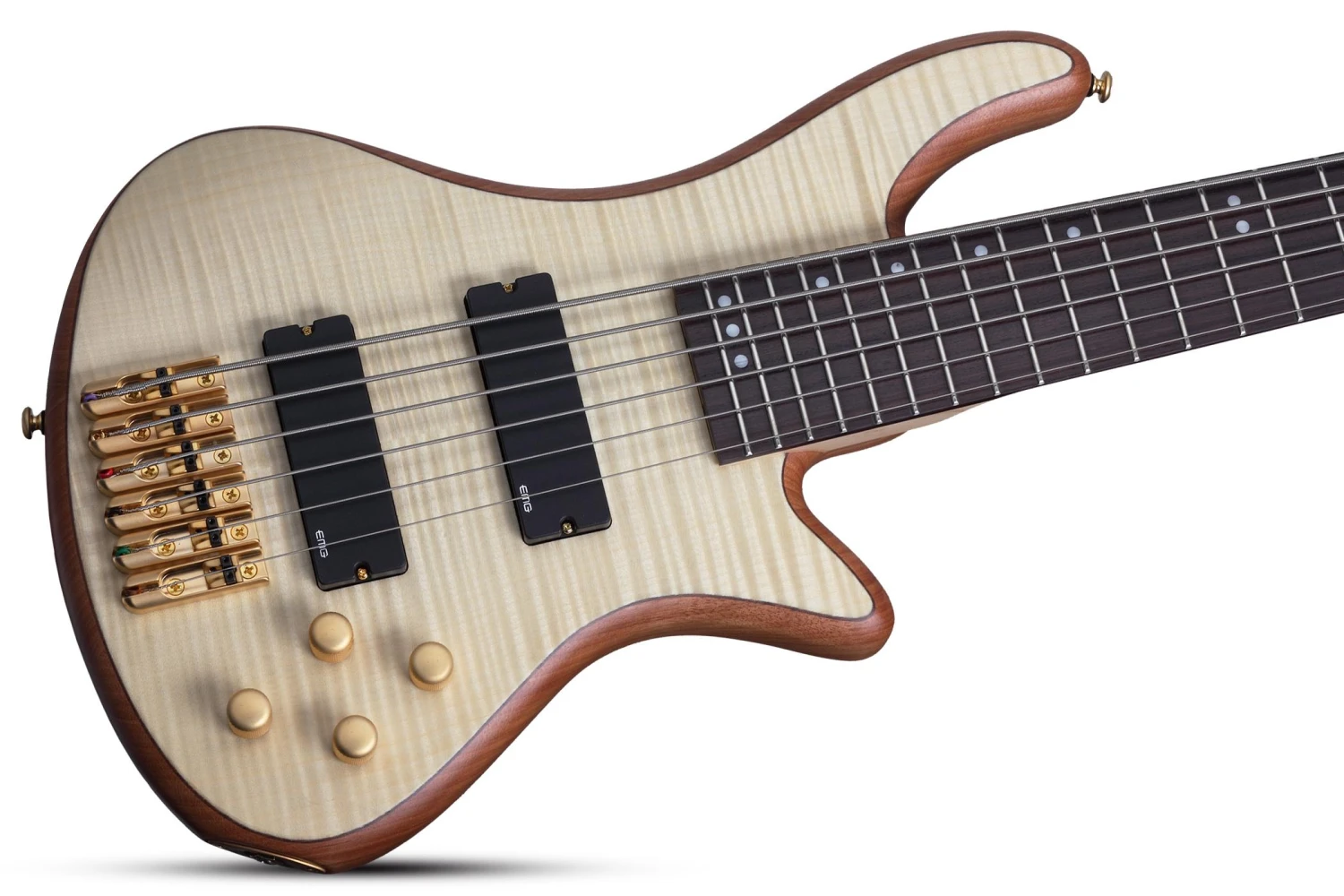 Schecter Stiletto Custom 6 Bass Guitar – Natural Satin 4 Schecter Stiletto Custom 6 Bass Guitar – Natural Satin - Image 4