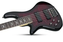 Schecter Stiletto Extreme 5 Left Hand Black Cherry Bass Guitar -Guitar Store StilettoExtreme 5LH.02