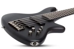 Schecter Stiletto Studio 5 Bass Guitar – See-Thru Black Satin -Guitar Store StilettoStudio 5.See ThruBlackSatin STBLS .06