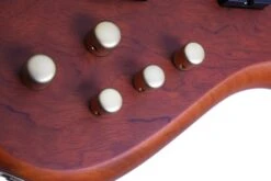 Schecter Stiletto Studio 5 Left Hand Bass Guitar – Honey Satin -Guitar Store StilettoStudio 5LH.04