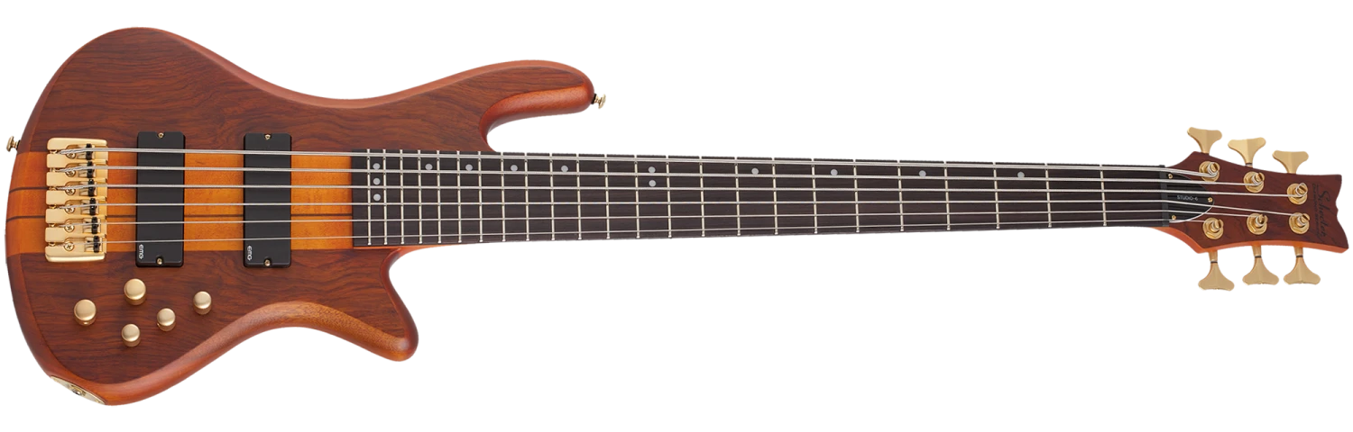 Schecter Stiletto Studio 6 Honey Satin Bass Guitar 2 Schecter Stiletto Studio 6 Honey Satin Bass Guitar - Image 2
