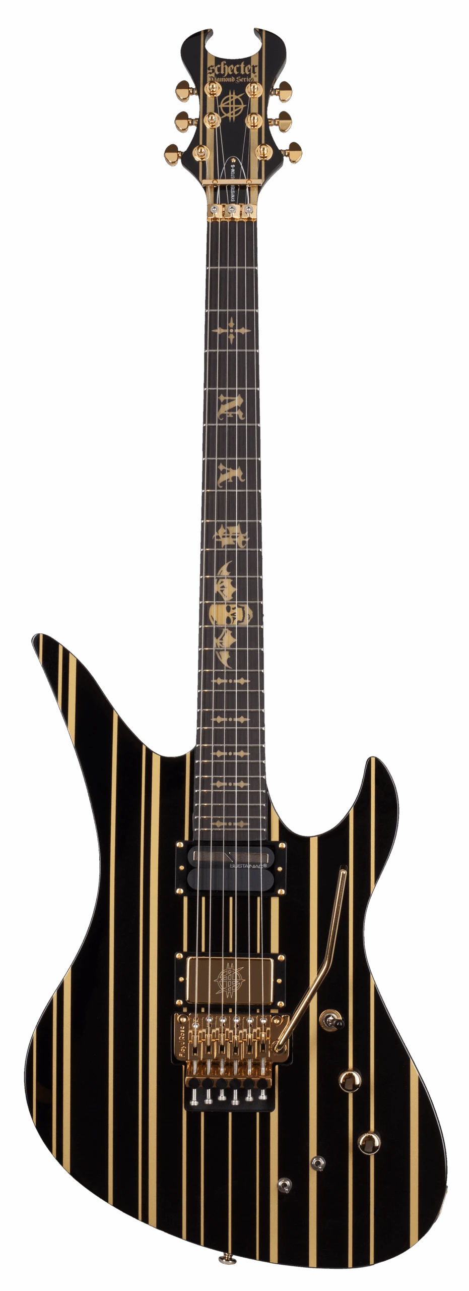 Schecter Synyster Custom-S - Black/Gold 1 Schecter Synyster Custom-S - Black/Gold