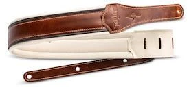 Taylor Renaissance Strap, Med Brown, Leather, 2.5" 1 Taylor Renaissance Strap, Med Brown, Leather, 2.5"