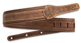 Taylor Wings Distressed Leather Strap, 2.5”, Dark Brown 1 Taylor Wings Distressed Leather Strap, 2.5”, Dark Brown