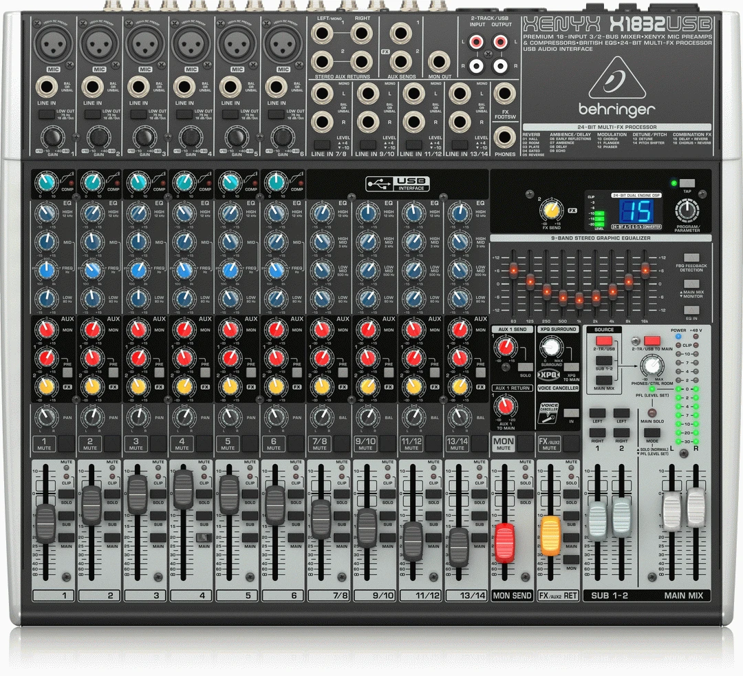 BEHRINGER XENYX X1832USB MIXER 1 BEHRINGER XENYX X1832USB MIXER