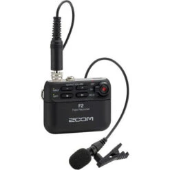 Zoom F2 Ultracompact Portable Field Recorder With Lavalier Microphone