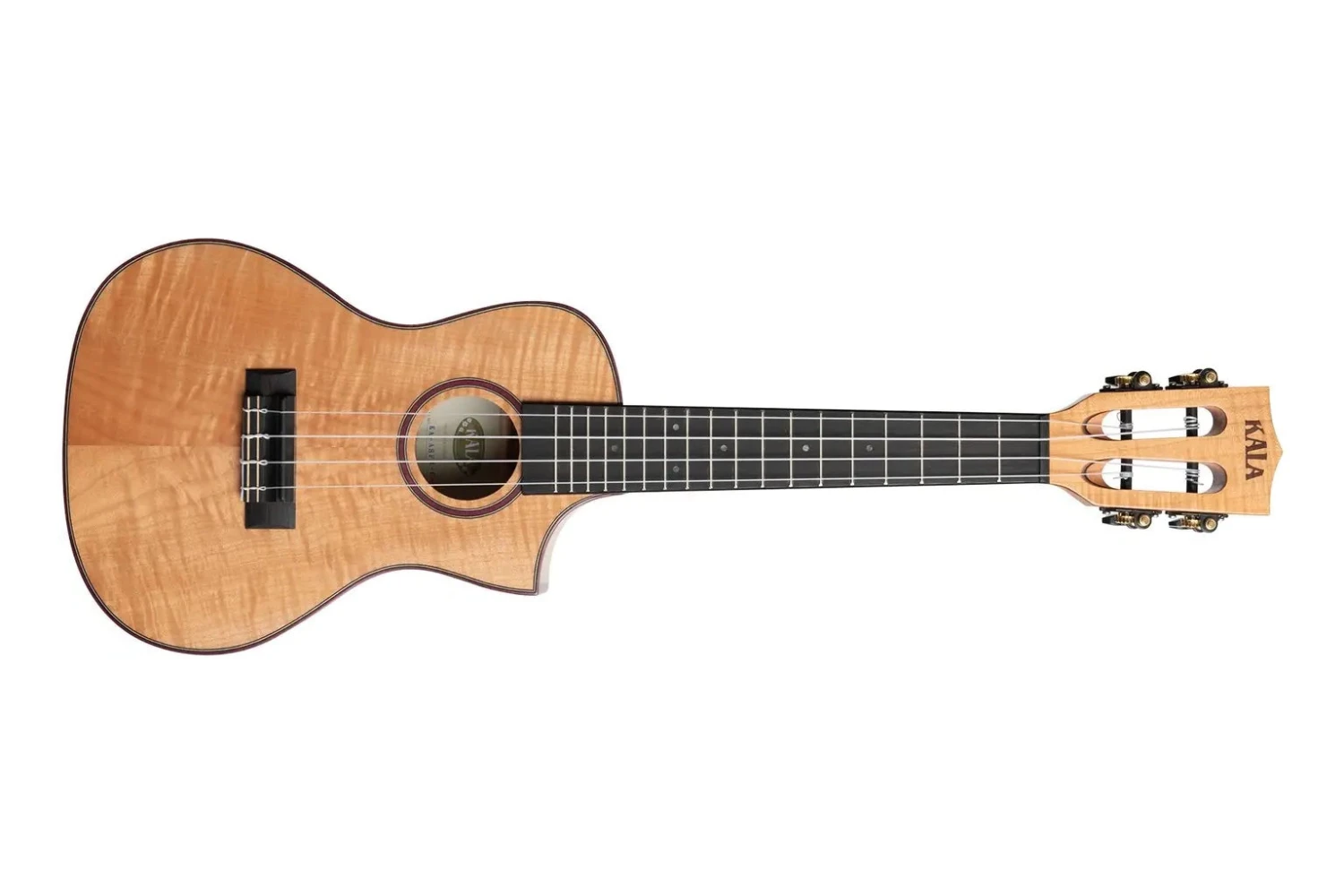 Kala Solid Flame Maple Concert Ukulele W/Cutaway (KA-ASFM-C-C) 2 Kala Solid Flame Maple Concert Ukulele W/Cutaway (KA-ASFM-C-C) - Image 2