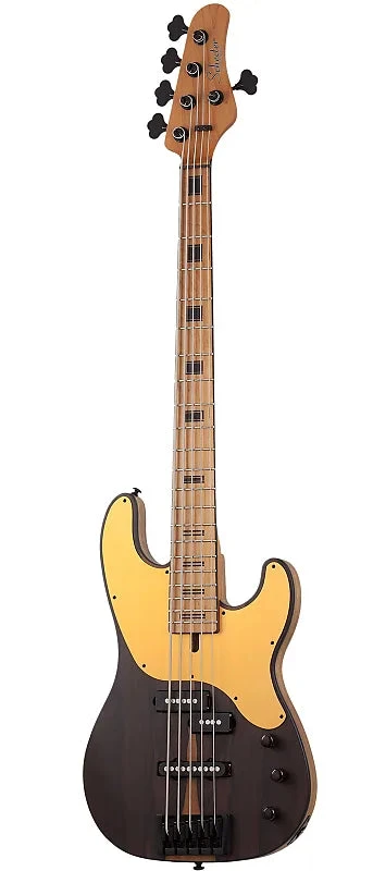 Schecter Model-T 5 Exotic Ziricote 5-String Bass Guitar 1 Schecter Model-T 5 Exotic Ziricote 5-String Bass Guitar