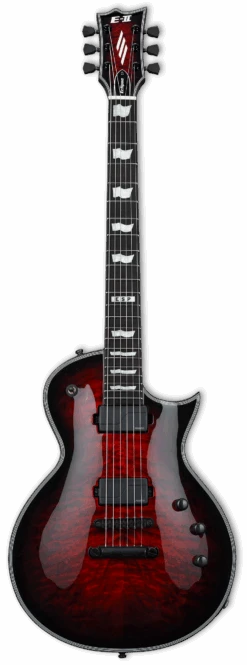 ESP E-II Eclipse QM Fluence - See Thru Black Cherry Sunburst