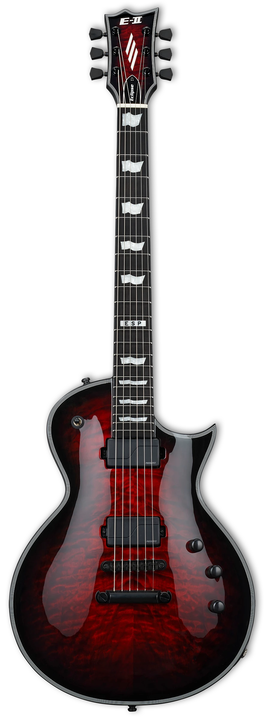 ESP E-II Eclipse QM Fluence - See Thru Black Cherry Sunburst 1 ESP E-II Eclipse QM Fluence - See Thru Black Cherry Sunburst