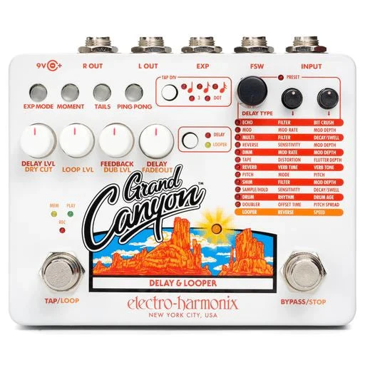 Electro Harmonix Grand Canyon Delay & Looper Pedal 1 Electro Harmonix Grand Canyon Delay & Looper Pedal