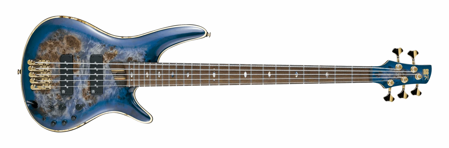 Ibanez SR2605 CBB Premium 5 String Bass Guitar In Case Cerulean Blue Burst 2 Ibanez SR2605 CBB Premium 5 String Bass Guitar In Case Cerulean Blue Burst - Image 2